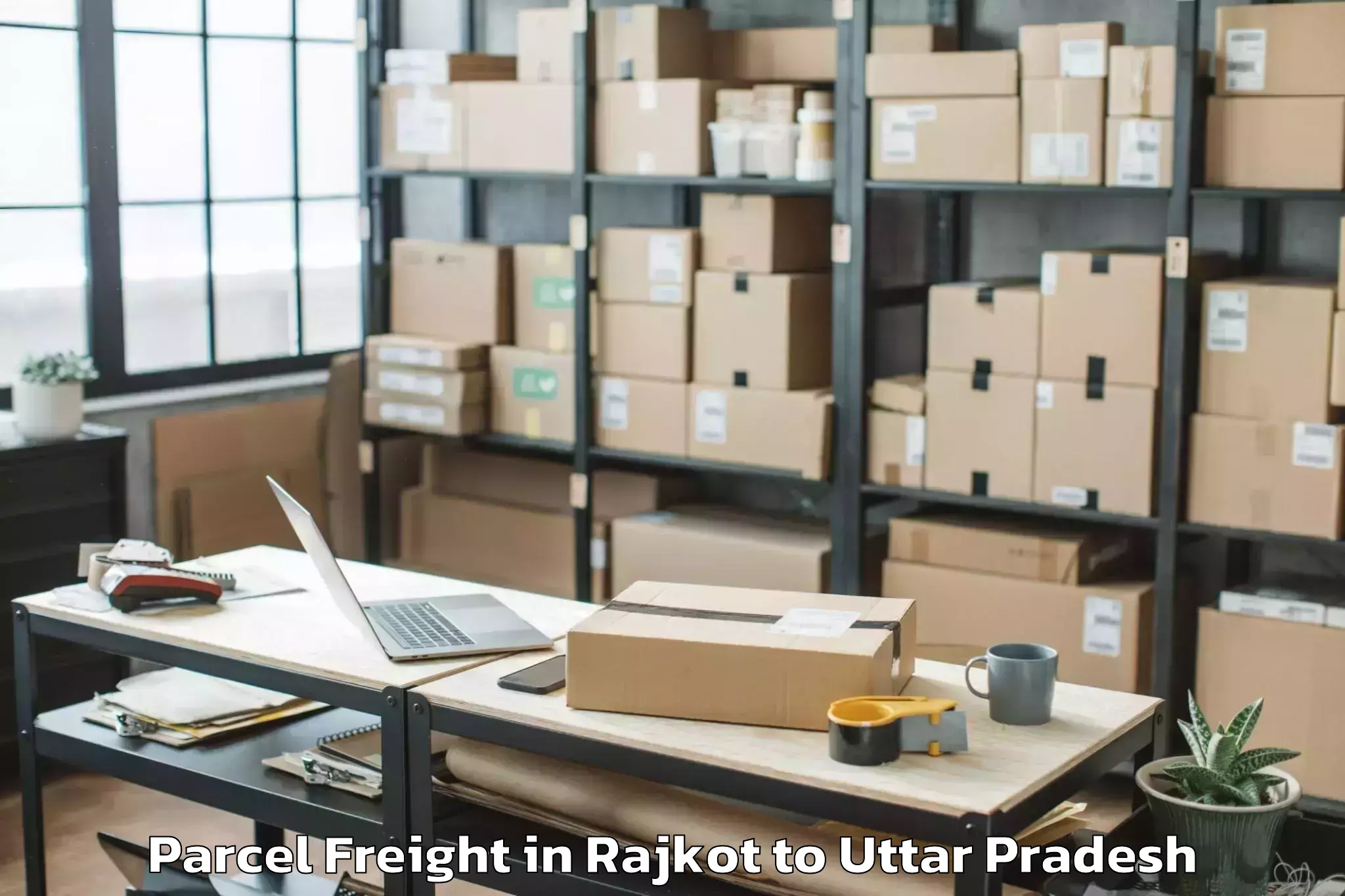 Hassle-Free Rajkot to Mauranwan Parcel Freight